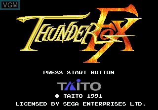 Title screen of the game Thunder Fox on Sega Megadrive