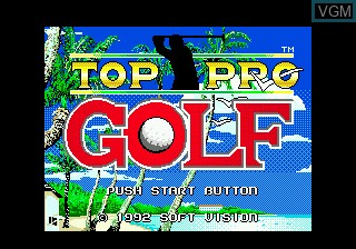 Title screen of the game Top Pro Golf on Sega Megadrive
