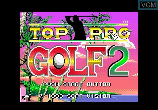 Title screen of the game Top Pro Golf 2 on Sega Megadrive