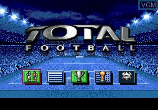 Title screen of the game Total Football on Sega Megadrive