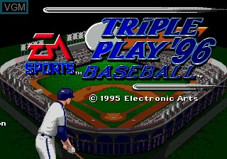 Title screen of the game Triple Play 96 on Sega Megadrive