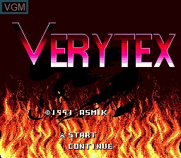 Title screen of the game Verytex on Sega Megadrive