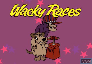 Title screen of the game Wacky Races on Sega Megadrive