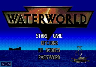 Title screen of the game Waterworld on Sega Megadrive