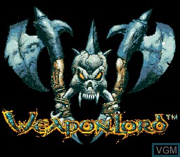 Title screen of the game WeaponLord on Sega Megadrive
