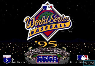 Title screen of the game World Series Baseball '95 on Sega Megadrive