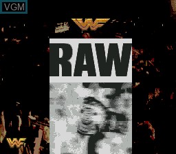 Title screen of the game WWF Raw on Sega Megadrive