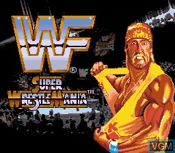 Title screen of the game WWF Super WrestleMania on Sega Megadrive