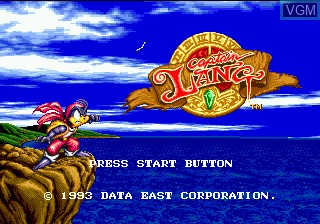 Title screen of the game Captain Lang on Sega Megadrive