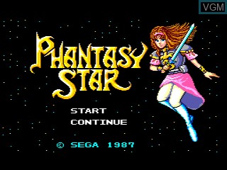 Title screen of the game Phantasy Star Fukkokuban on Sega Megadrive