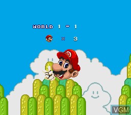 Menu screen of the game Super Mario 2 1998 on Sega Megadrive