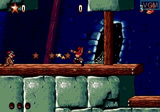Menu screen of the game Aero the Acro-Bat 2 on Sega Megadrive