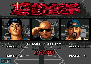 Menu screen of the game Barkley - Shut Up and Jam 2 on Sega Megadrive