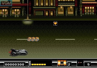 Menu screen of the game Batman on Sega Megadrive