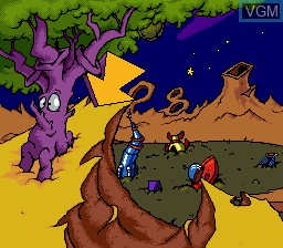 Menu screen of the game Bubba 'n' Stix on Sega Megadrive