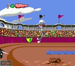 Menu screen of the game Bugs Bunny in Double Trouble on Sega Megadrive