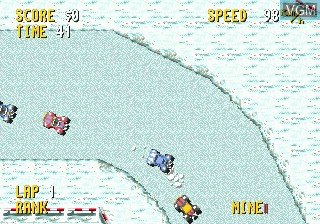 Menu screen of the game Combat Cars on Sega Megadrive