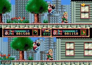 Menu screen of the game Dashin' Desperadoes on Sega Megadrive