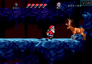 Menu screen of the game Daze Before Christmas on Sega Megadrive