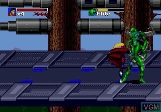 Menu screen of the game Death and Return of Superman, The on Sega Megadrive