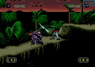 Menu screen of the game Doom Troopers on Sega Megadrive