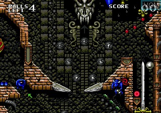 Menu screen of the game Dragon's Revenge on Sega Megadrive