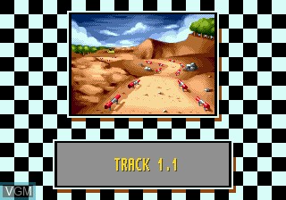 Menu screen of the game Fun Car Rally on Sega Megadrive