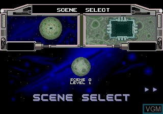 Menu screen of the game Galaxy Force II on Sega Megadrive