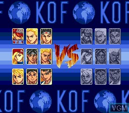Menu screen of the game King of Fighters '98, The on Sega Megadrive