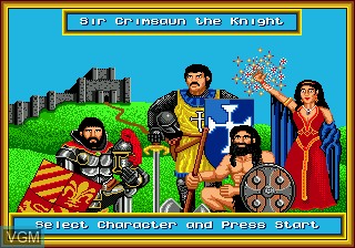 Menu screen of the game King's Bounty - The Conqueror's Quest on Sega Megadrive
