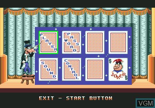 Menu screen of the game World of Illusion Starring Mickey Mouse and Donald Duck on Sega Megadrive