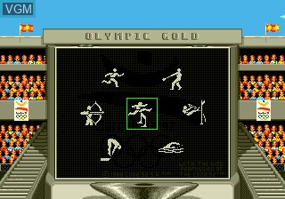 Menu screen of the game Olympic Gold - Barcelona '92 on Sega Megadrive