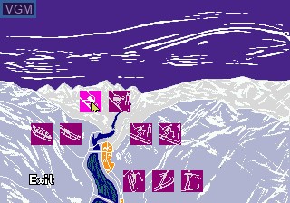 Menu screen of the game Winter Olympic Games - Lillehammer '94 on Sega Megadrive