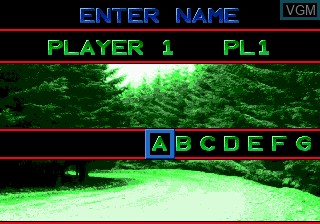 Menu screen of the game Power Drive on Sega Megadrive