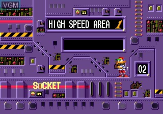 Menu screen of the game Socket on Sega Megadrive