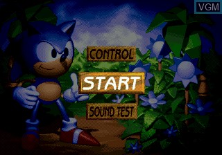 Menu screen of the game Sonic 3D Blast on Sega Megadrive