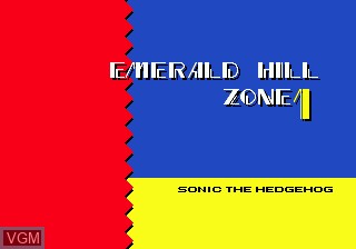 Menu screen of the game Sonic the Hedgehog 2 on Sega Megadrive