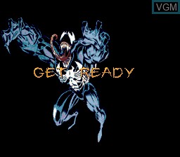 Menu screen of the game Venom - Spider-Man - Separation Anxiety on Sega Megadrive