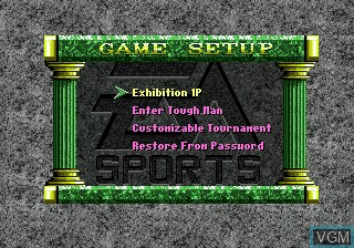 Menu screen of the game Toughman Contest on Sega Megadrive