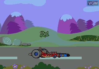 Menu screen of the game Wacky Races on Sega Megadrive