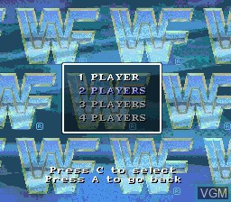 Menu screen of the game WWF Raw on Sega Megadrive