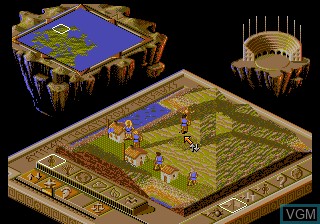 In-game screen of the game Two Tribes - Populous II on Sega Megadrive