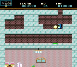 In-game screen of the game Ikasuze! Koi no Doki Doki Penguin Land MD on Sega Megadrive