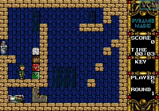 In-game screen of the game Pyramid Magic II on Sega Megadrive