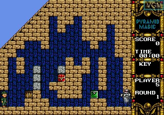In-game screen of the game Pyramid Magic Special on Sega Megadrive