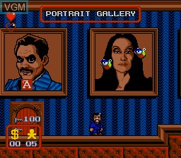 In-game screen of the game Addams Family, The on Sega Megadrive