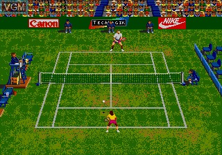 In-game screen of the game Andre Agassi Tennis on Sega Megadrive