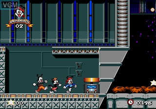 In-game screen of the game Animaniacs on Sega Megadrive