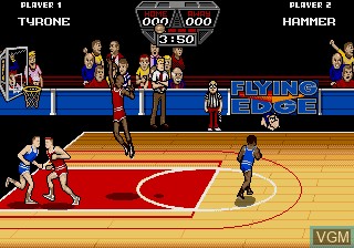 In-game screen of the game Arch Rivals - The Arcade Game on Sega Megadrive