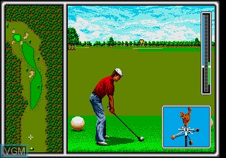 In-game screen of the game Arnold Palmer Tournament Golf on Sega Megadrive